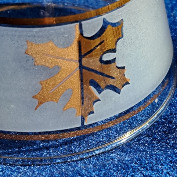 Vintage Gold Leaf Pattern Goblet Libby Wine/Sherbet Glasses - Picture 4 of 6